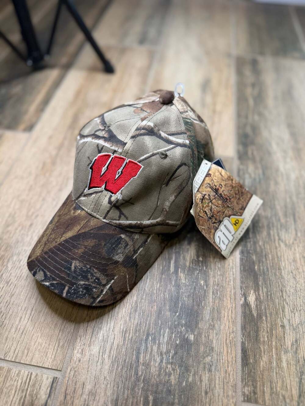 Wisconsin Badgers Realtree Camo Baseball Hat Adjustable NWT Brand New